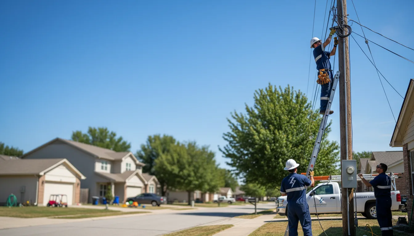 Residential electrician providing installation services in Palestine, IL